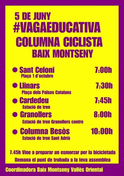 Columna ciclista Baix Montseny