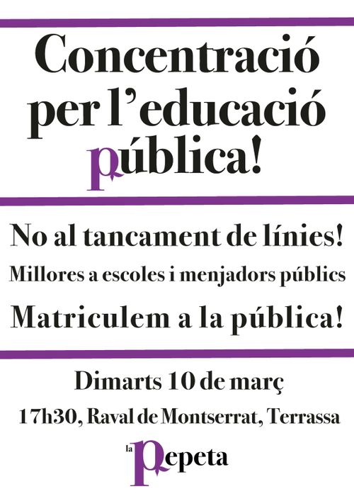 Concentració per l'educació pública