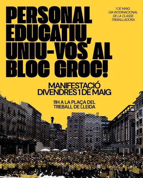 1r maig Bloc educatiu de Lleida
