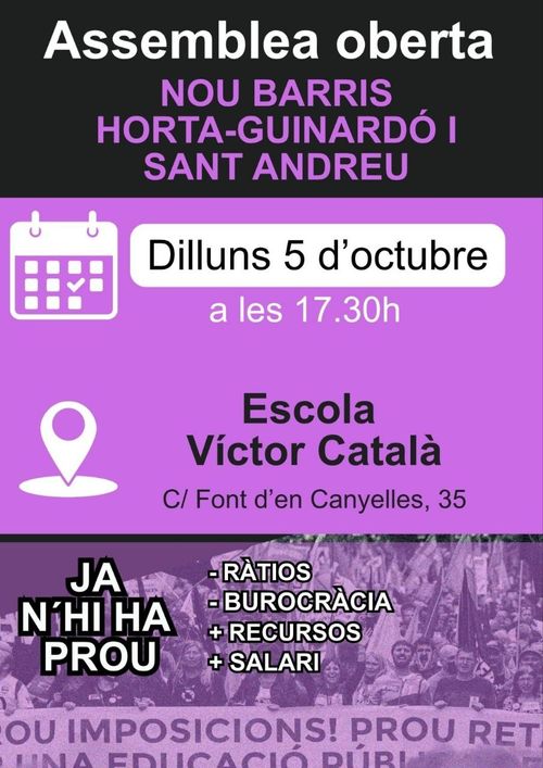 Assemblea oberta Nou Barris Horta-Guinardó Sant Andreu