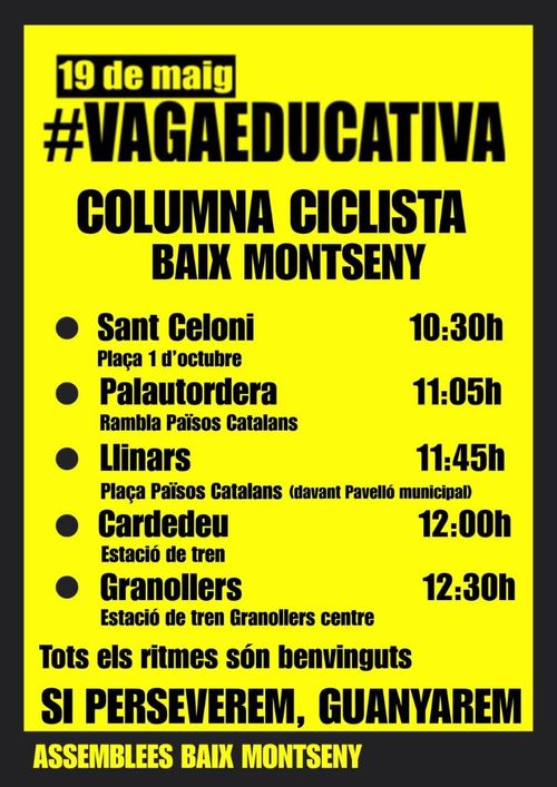Columna ciclista Baix Montseny