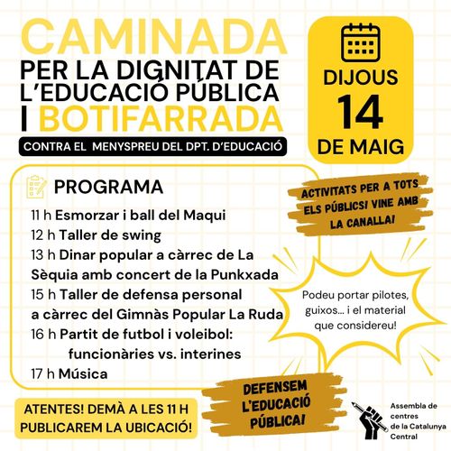 Caminada per la dignitat de l'educació pública (programa)