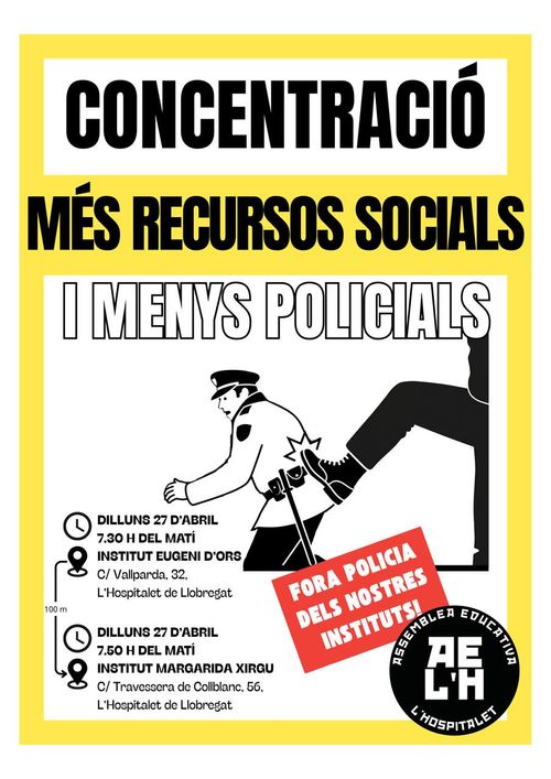 Concentració "Més recursos socials i menys policials"