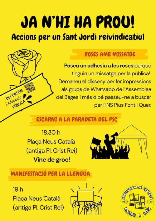 Sant Jordi reivindicatiu a Manresa 