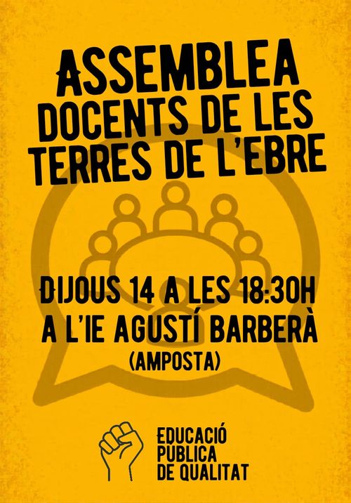 Assemblea docents Terres de l'Ebre