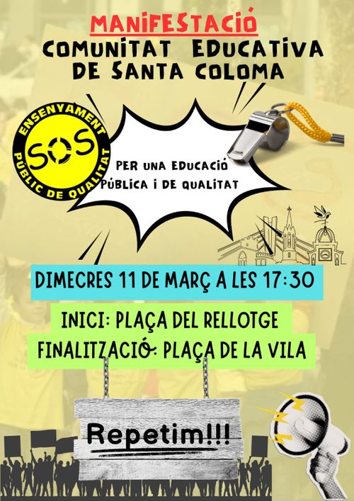 Manifestació Santa Coloma De Gramenet