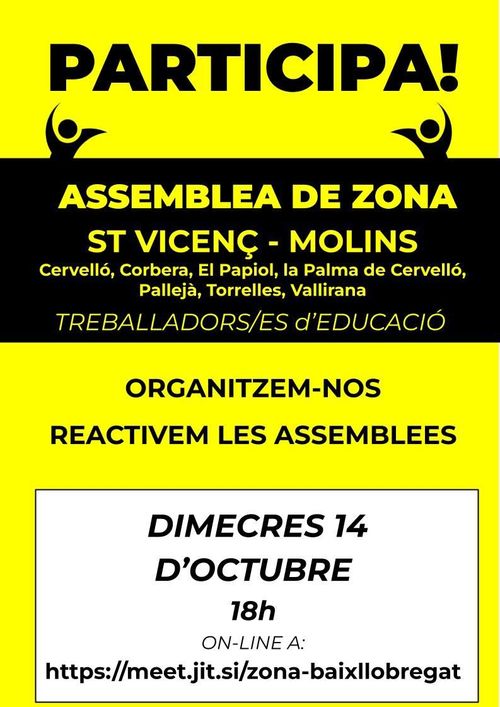 Assemblea de zona Sant Vicenç - Molins