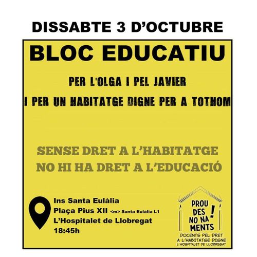 Manifestació per l'habitatge-Bloc educatiu