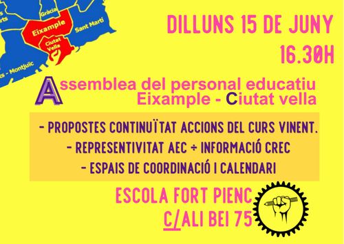 Assemblea Personal Educatiu Ciutat Vella - Eixample