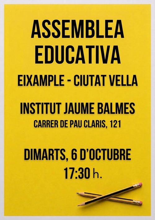 Assemblea educativa Eixample-Ciutat Vella