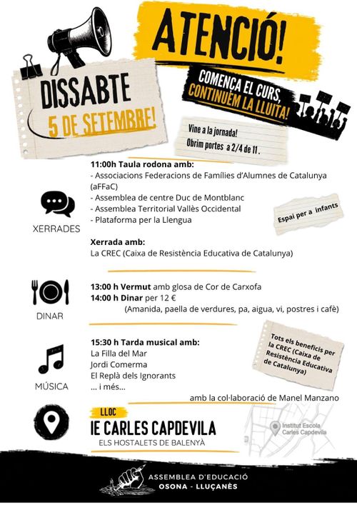 Comença el curs, continuem la lluita