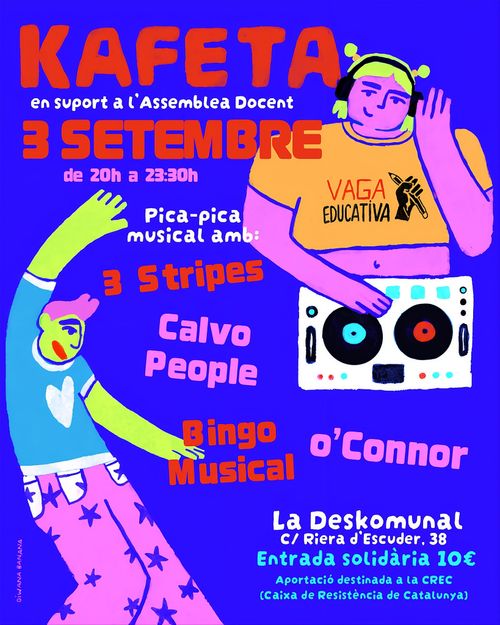 Kafeta en suport  l'Assemblea Docent