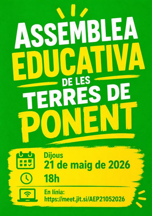 Assemblea educativa  de les Terres de Ponent