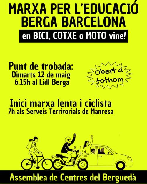 Marxa per l'educació Berga-Barcelona