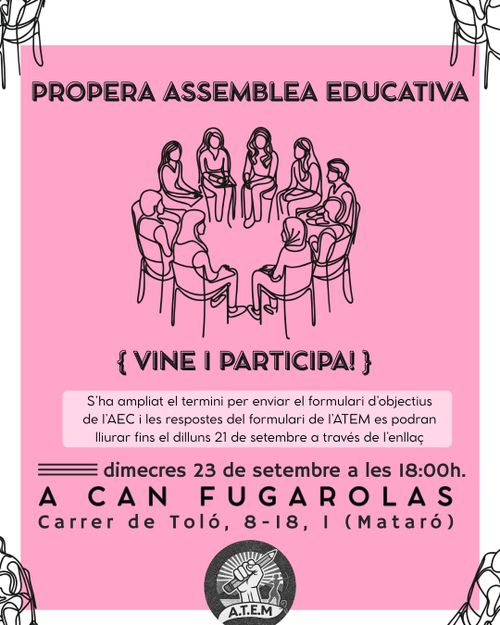 Assemblea educativa ATEM
