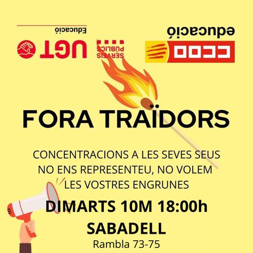 Concentracions seus CCOO UGT