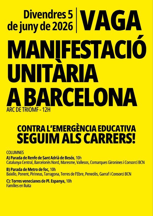 Vaga Manifestació Unitària