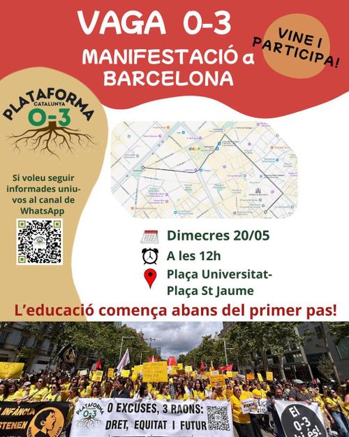 Manifestació Vaga 0-3 Barcelona