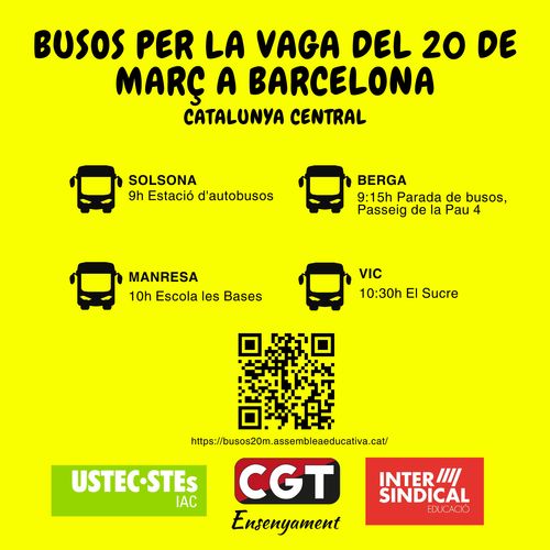 Busos per la vaga del 20/03