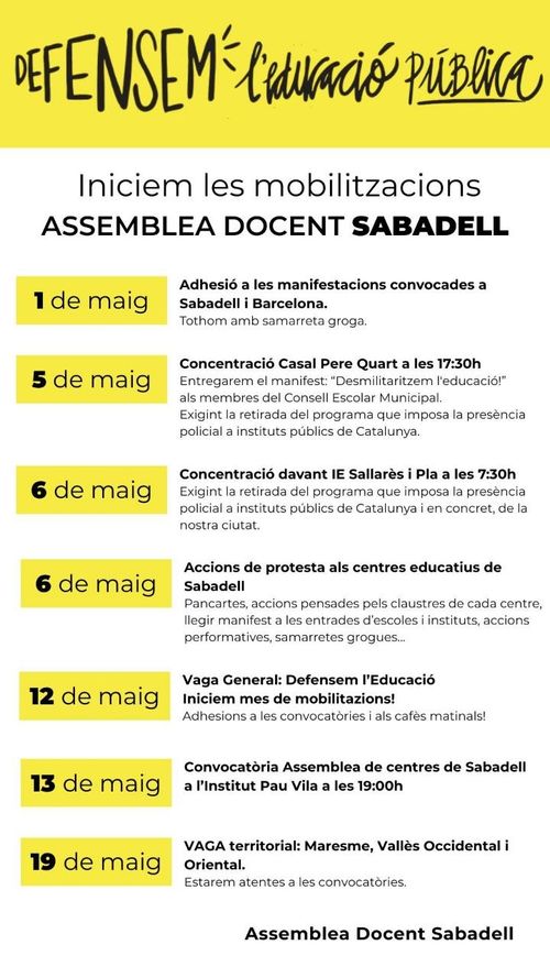 Assemblea de centres de Sabadell