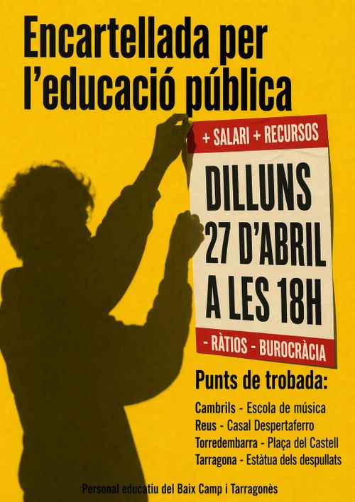 Encartellada per l'educació pública