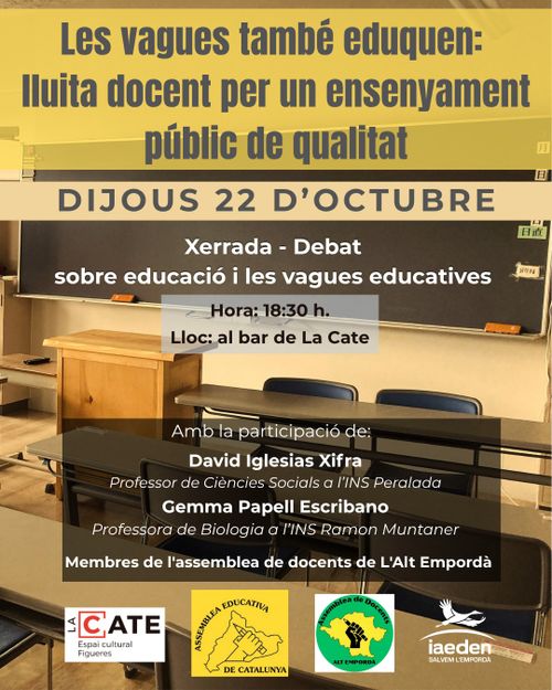 Xerrada debat sobre educació i les vagues educatives