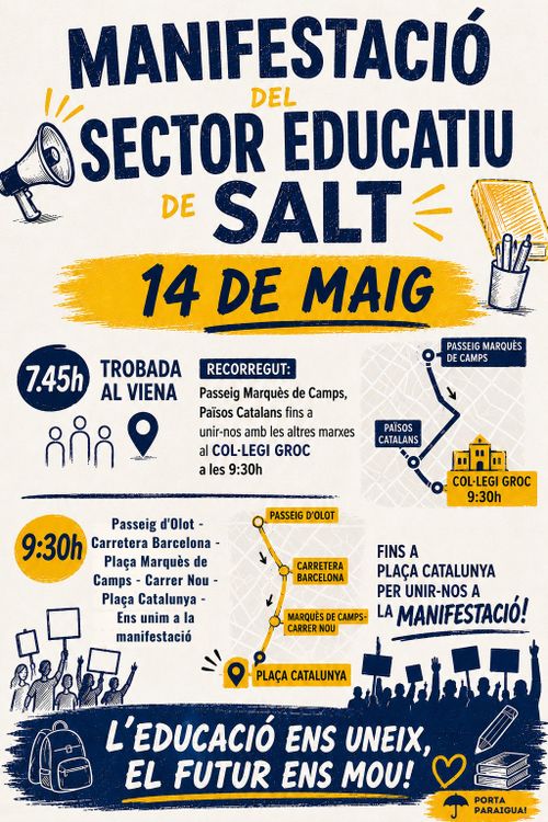 Manifestació del sector educatiu Salt